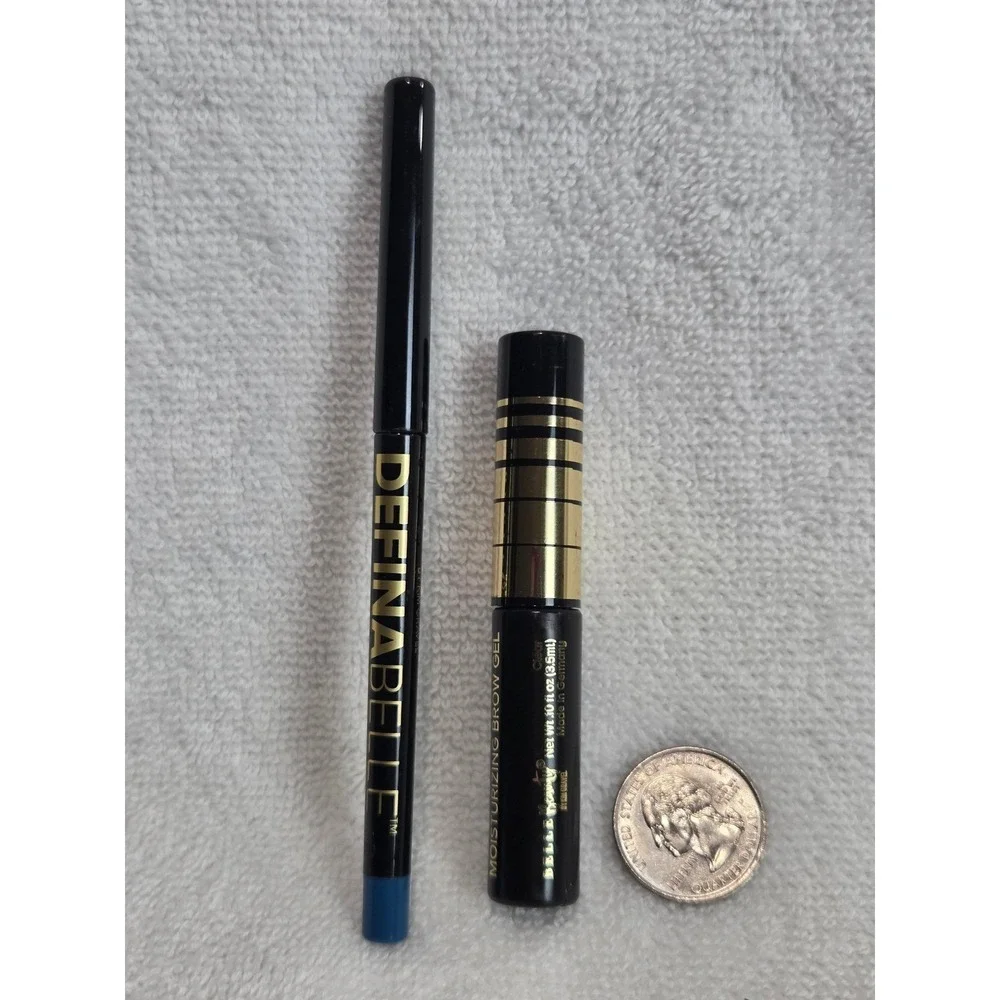 Belle Beauty eyeliner by Kim‎ Gravel Blue Brave Brow Moisturizing Brow Gel NeW